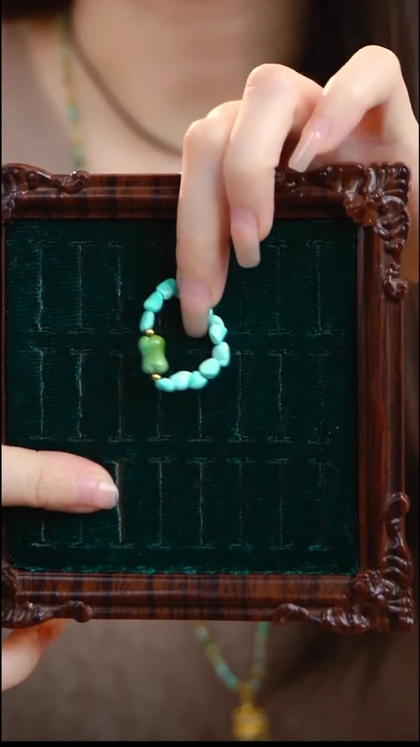 未镶嵌绿松石戒指戒指