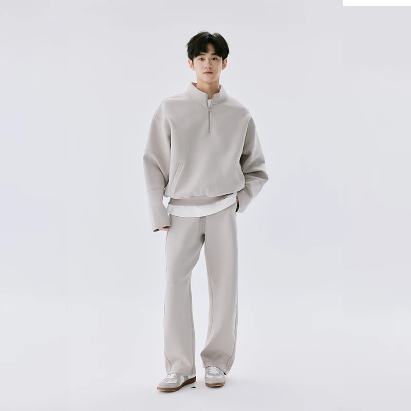 男生女生立领高领卫衣中腰休闲运动套装圆领韩版秋冬男女同款
