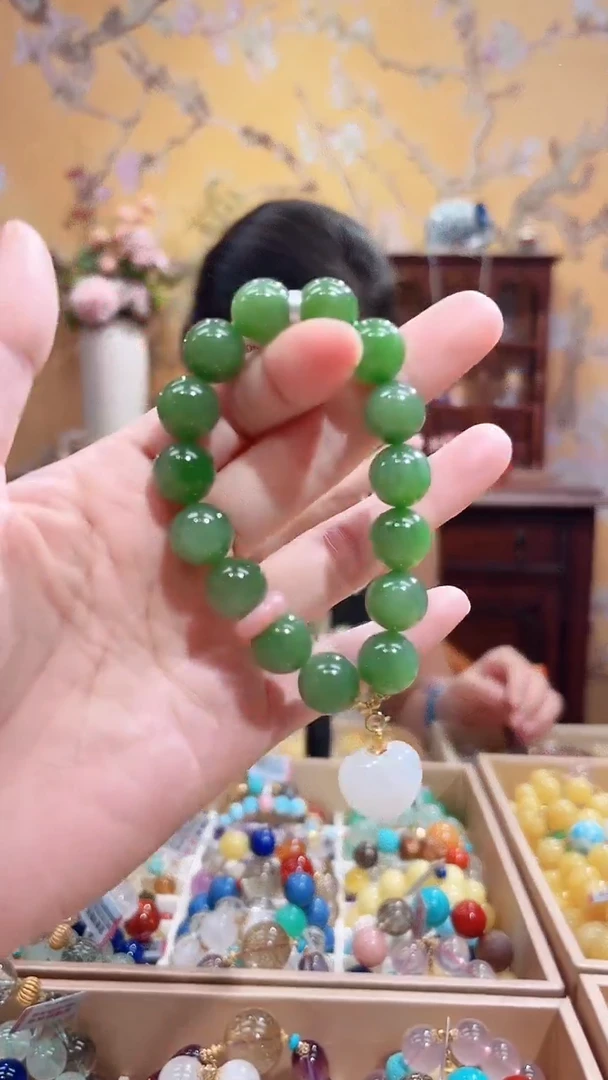 18K金镶嵌手串和田玉设计款手串12