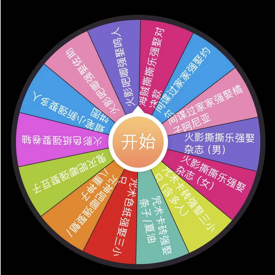 全强娶大转盘-混ip转盘（含色纸，吧唧，撕撕乐，卡砖）