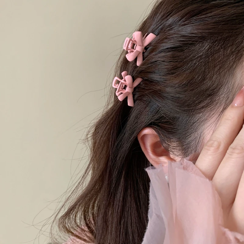 早春蝴蝶结小抓夹刘海碎发夹女公主头抓夹小号前额碎发夹