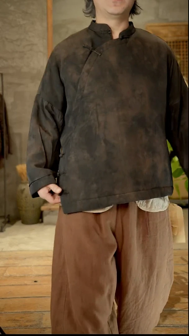 还朴堂原创孤品斜襟棉服