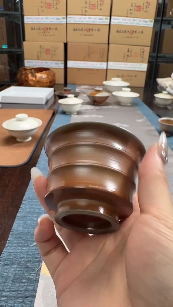 瓷片琥珀竹节杯福利