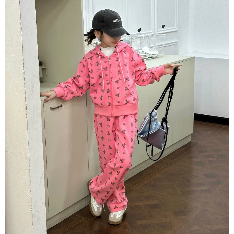 东大门潮牌小熊印花套装 A377 377 R Z3