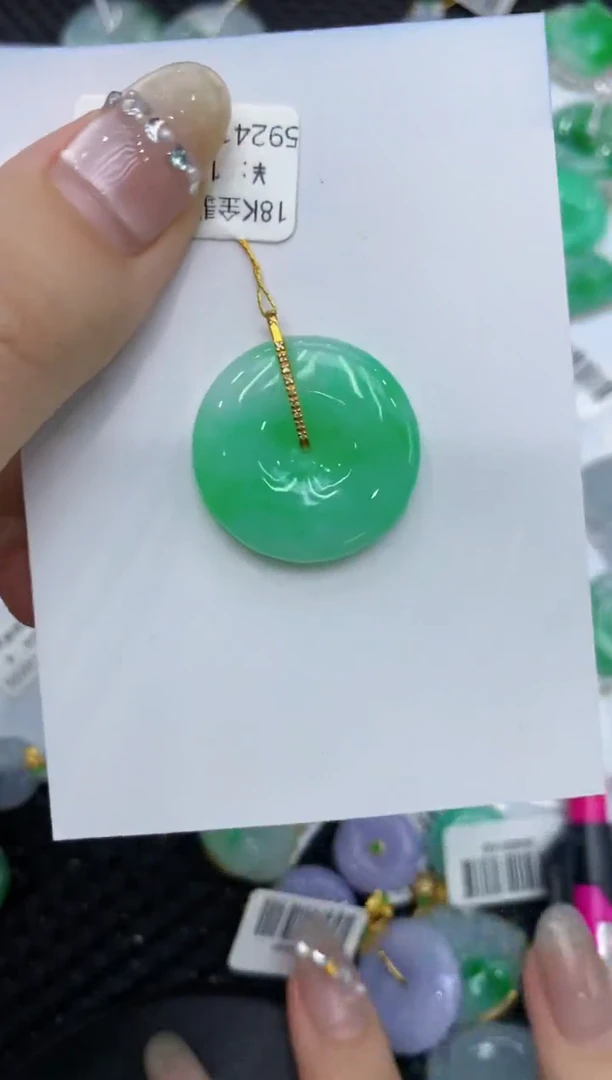 【闪购商品】翡翠颈饰18K金镶嵌222222222