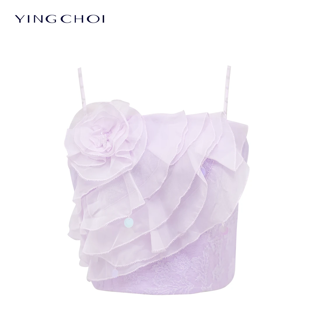 【彭彭echo专属】YINGCHOIO 三色绵羊毛吊带上衣  YCKST21728D