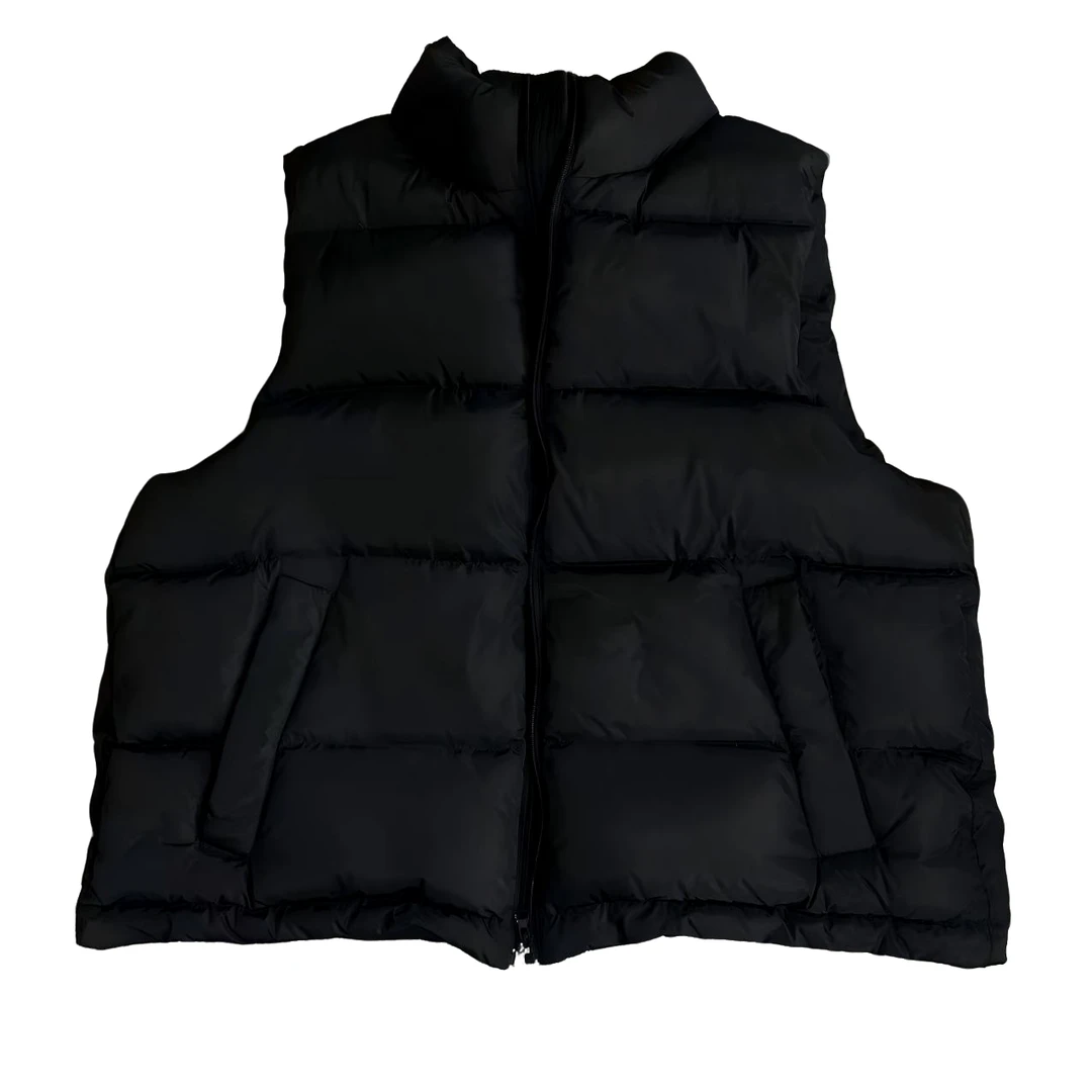 EANSSY G秋冬新款立领黑色宽松拉链羽绒马夹叁NA2510C054