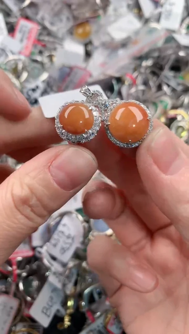 银S925镶嵌戒指翡翠555                  2