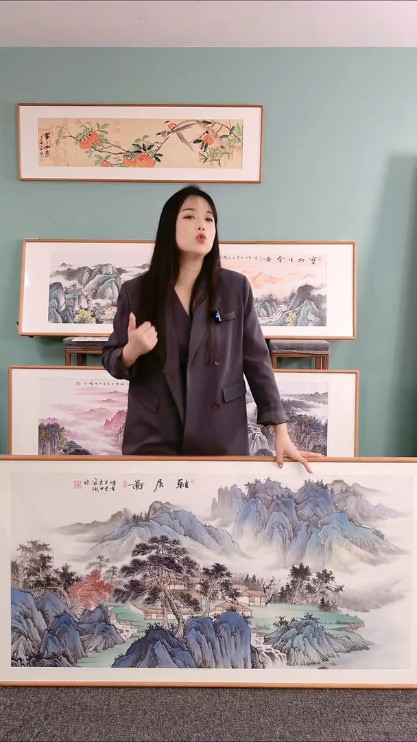 国画雅居图155*76刘海斌