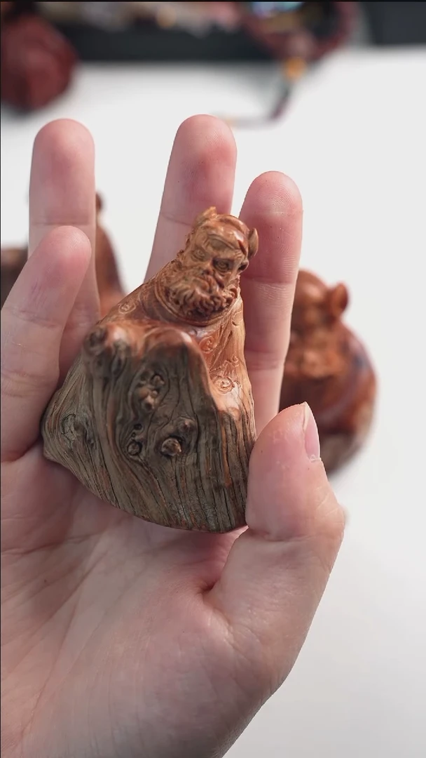 【闪购商品】柏木（崖柏）把件钟馗-手把件