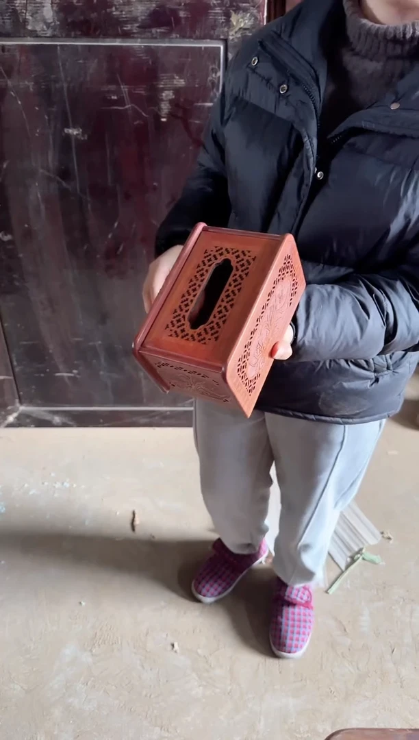 花梨木类家具缅甸花梨大果紫檀抽纸盒