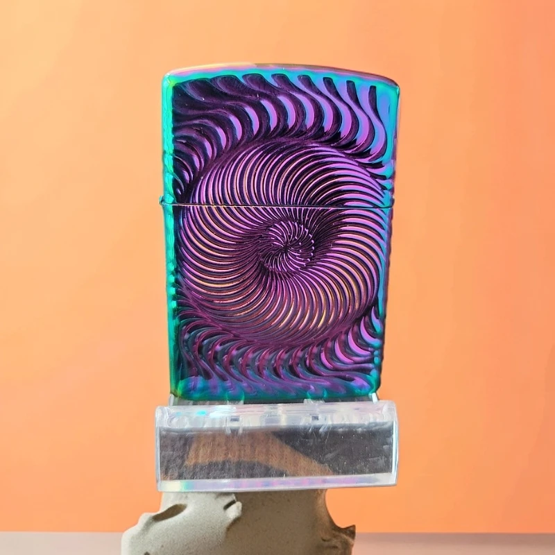 ZORRO双面浮雕炫彩螺旋纹防风煤油盔甲打火机