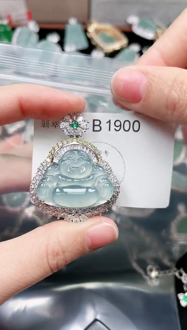 【闪购商品】翡翠颈饰未镶嵌赠皮绳1900