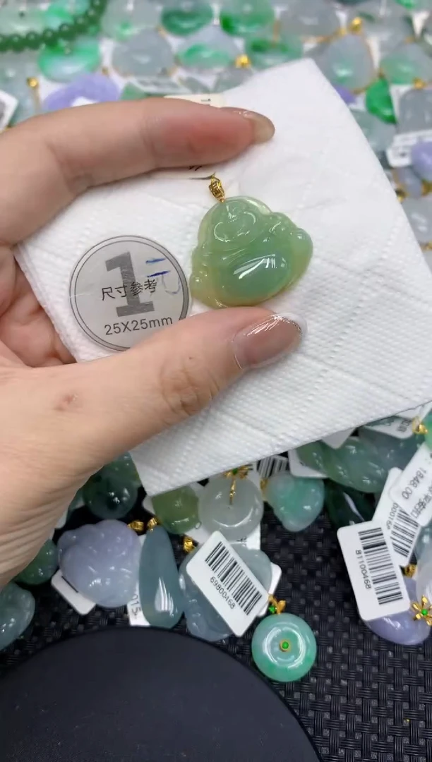 颈饰18K金镶嵌翡翠11111111