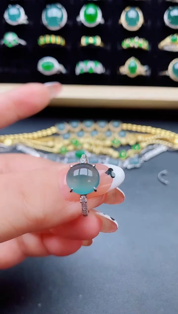 【闪购商品】翡翠银S925镶嵌戒指805850