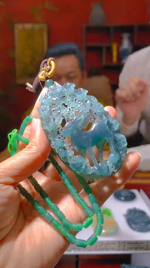 定制翡翠未镶嵌毛货闪购链接ZYW051带珠链