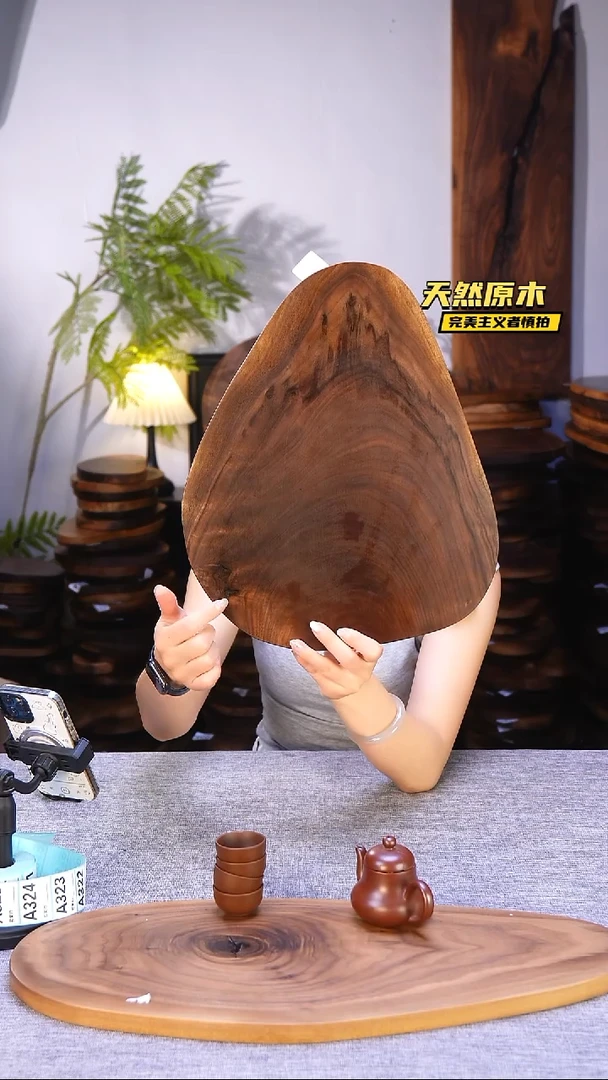 木北美黑胡桃原木.干裂疤结不属于商品质量问题完美主义者慎拍