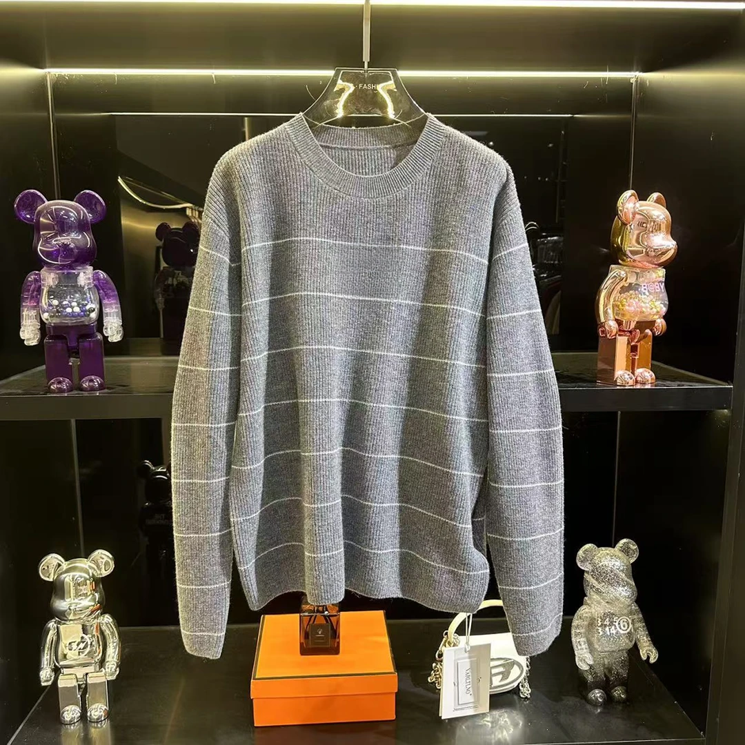 【DAXIU轻奢】条纹女士针织毛衣女冬季新款女款气质服装9187-1