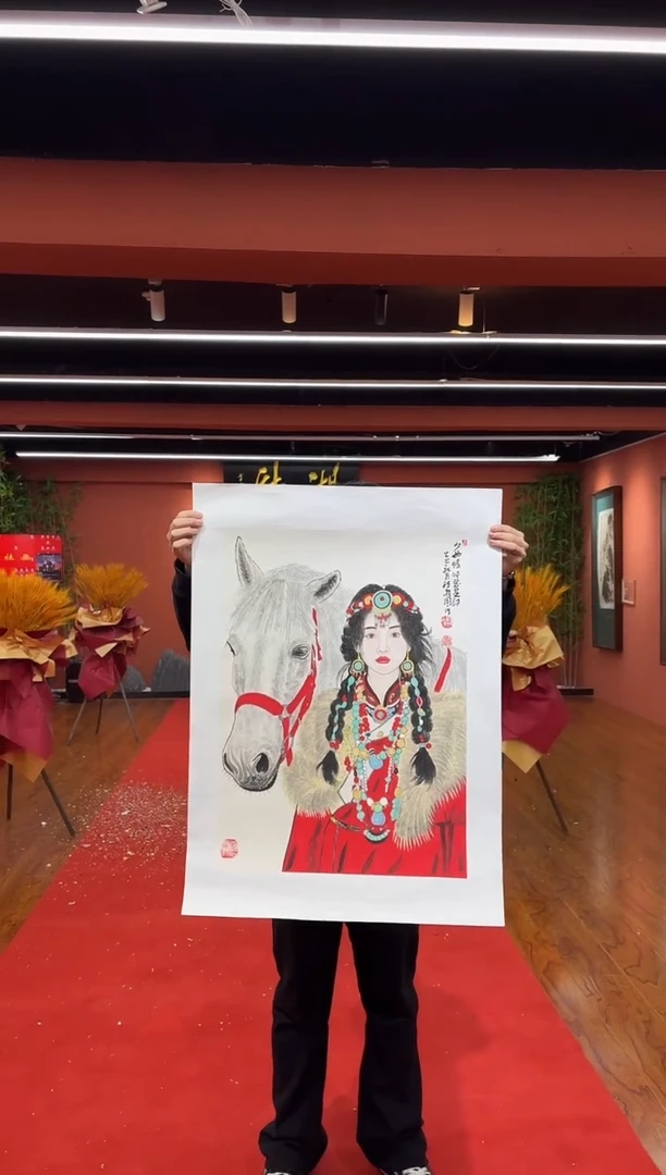 国画孙桂国老师作品，带合影证书14-7