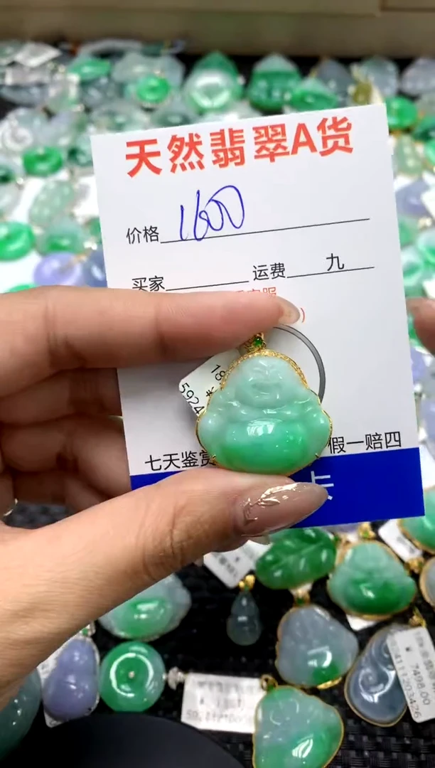 【闪购商品】翡翠颈饰18K金镶嵌111111111