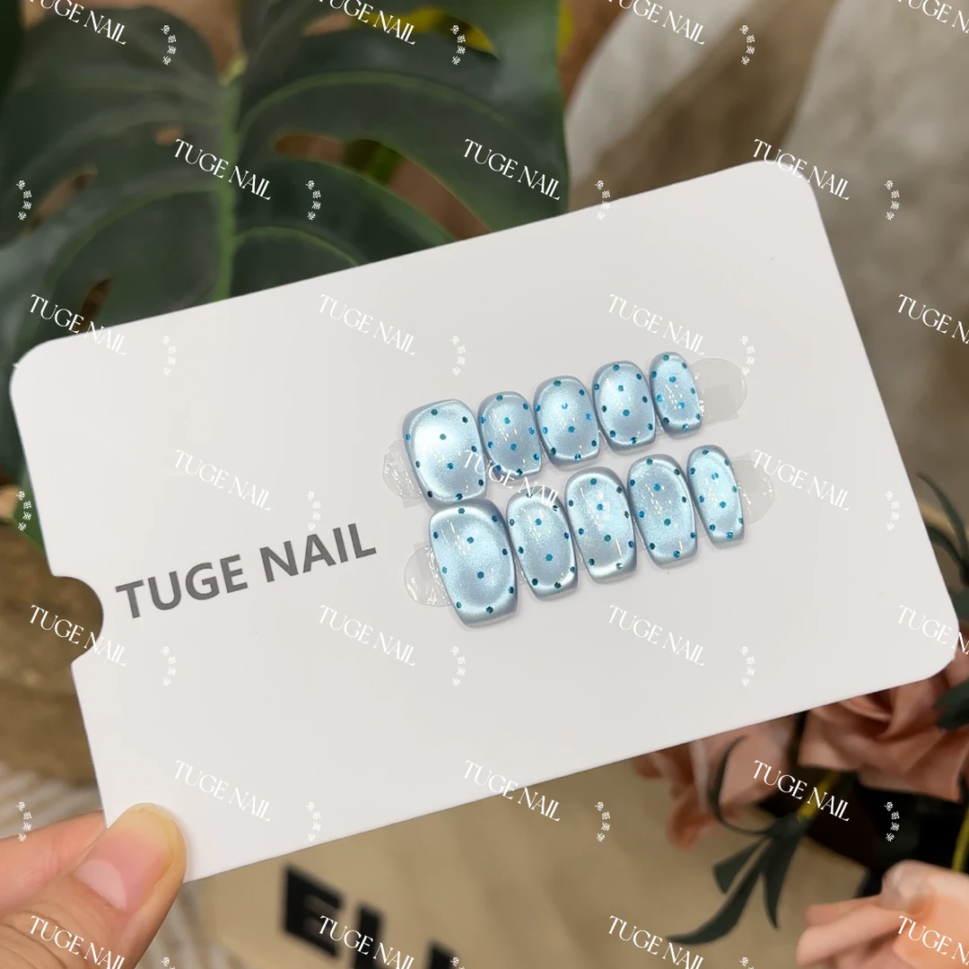 TugeNail “星空” 春夏渐变猫眼美甲气质简约波点穿戴甲TGJJ