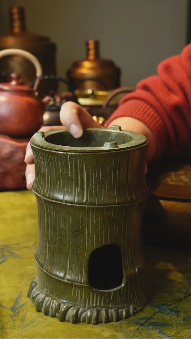幸***丁黄铜节节高升碳炉