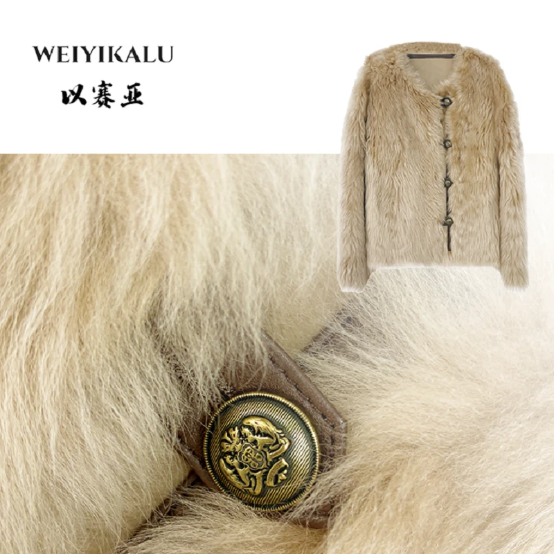 以赛亚 塞纳暮歌 25年CF皮草女款廓形托斯卡纳皮毛一体外套 31540