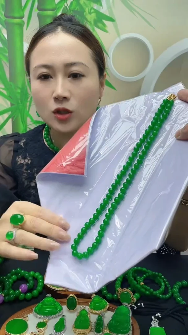 项链14K金镶嵌翡翠E1