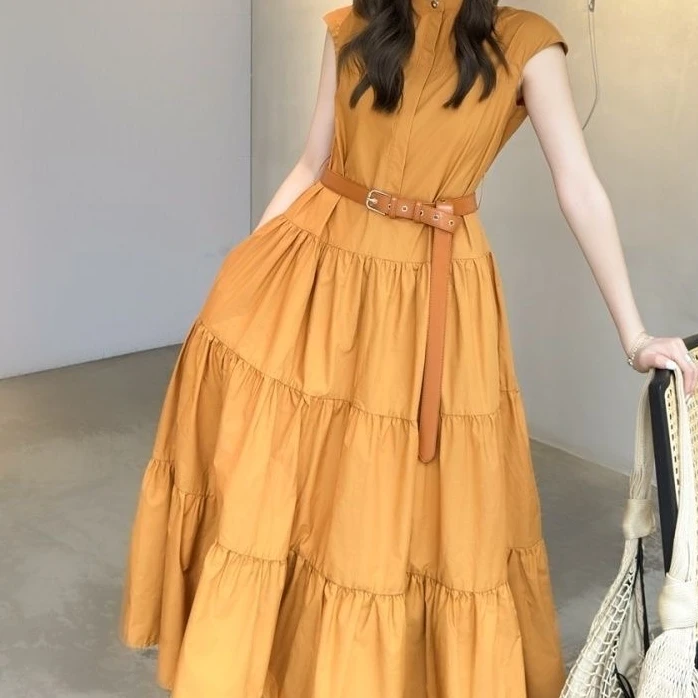 【RG6293】2025年新款气质轻奢时尚优雅显瘦不规则连衣裙