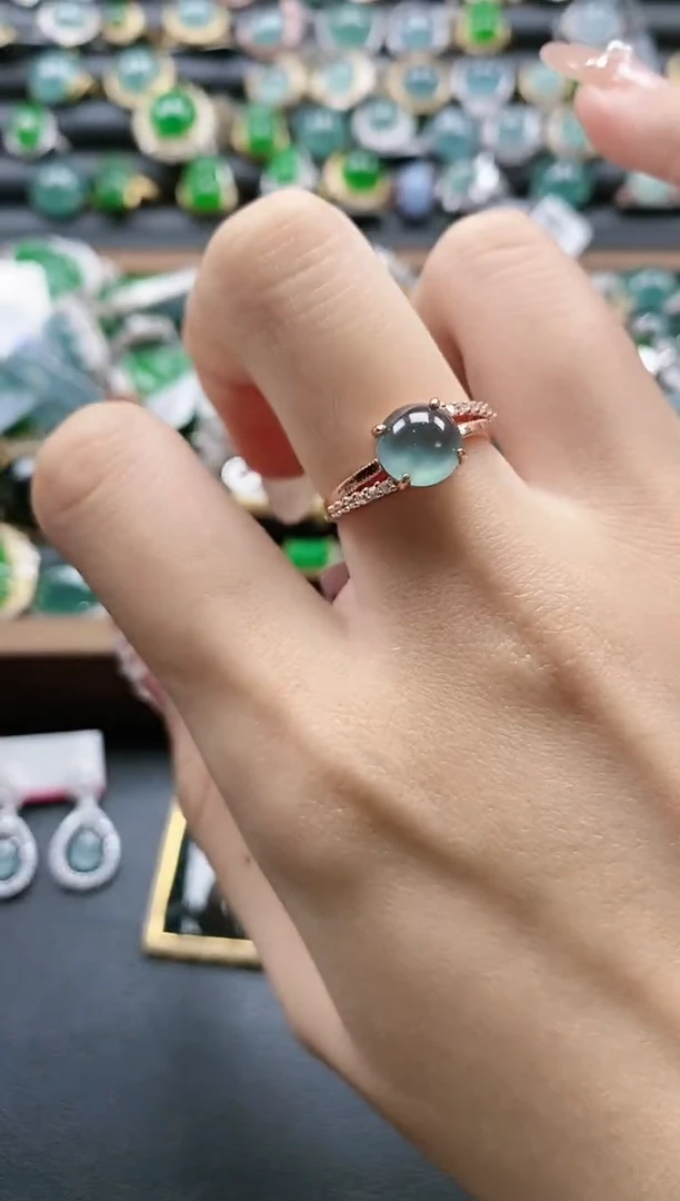 【闪购商品】翡翠戒指银S925镶嵌51151