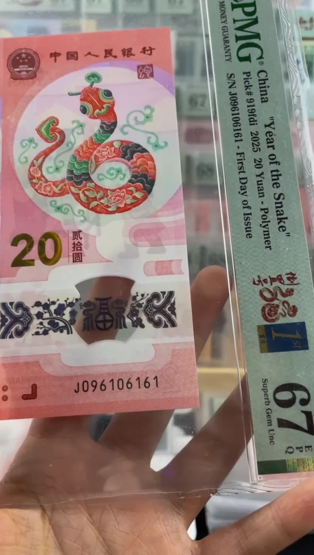 蛇钞倒置号首日标67分数四0169