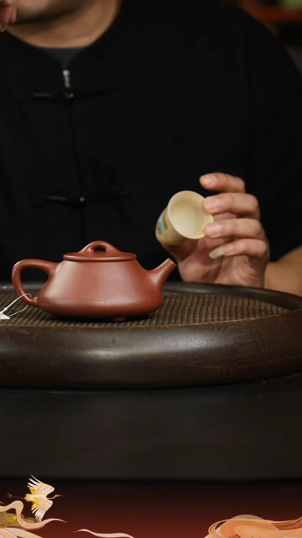 茶壶紫砂紫砂壶6 底槽清 平盖石瓢