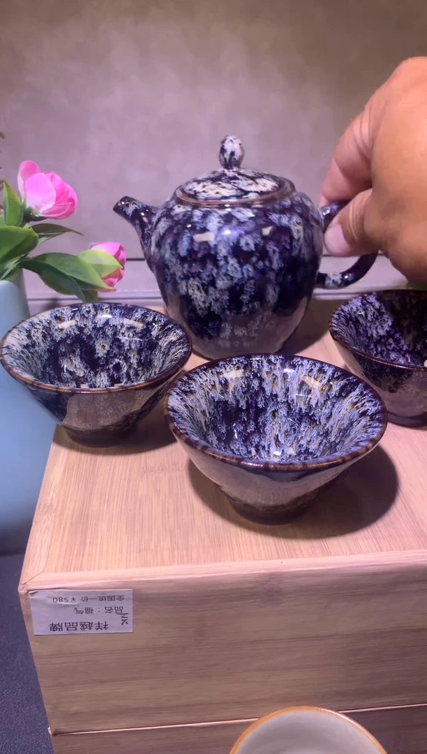 【清！一件不留】汝窑、哥窑茶壶盖碗茶杯主人杯微矿点