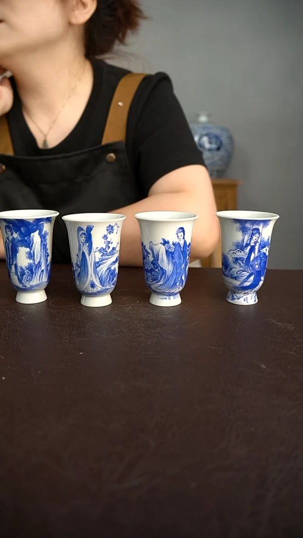 微瑕福利微瑕福利 四大美女 套组 闻香杯