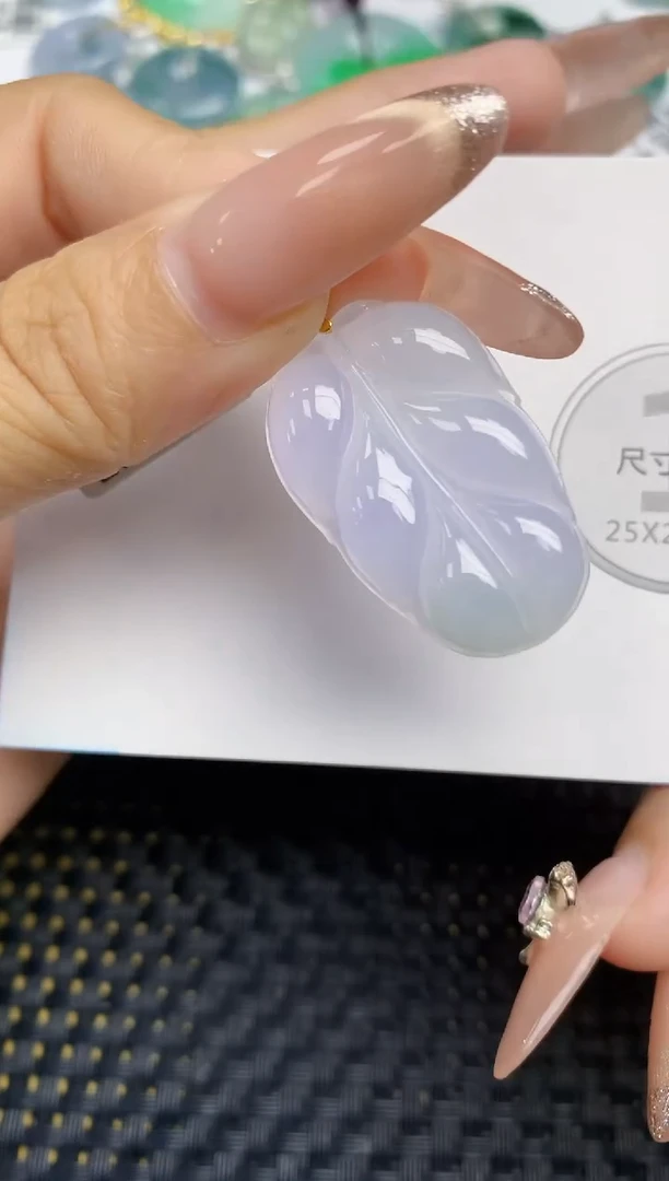 颈饰18K金镶嵌翡翠天然缅甸A货翡翠百元以上9元证书费自理