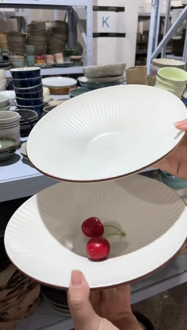 【闪购商品】瓷片外贸尾货瑕疵满20包邮X2 大号咖边