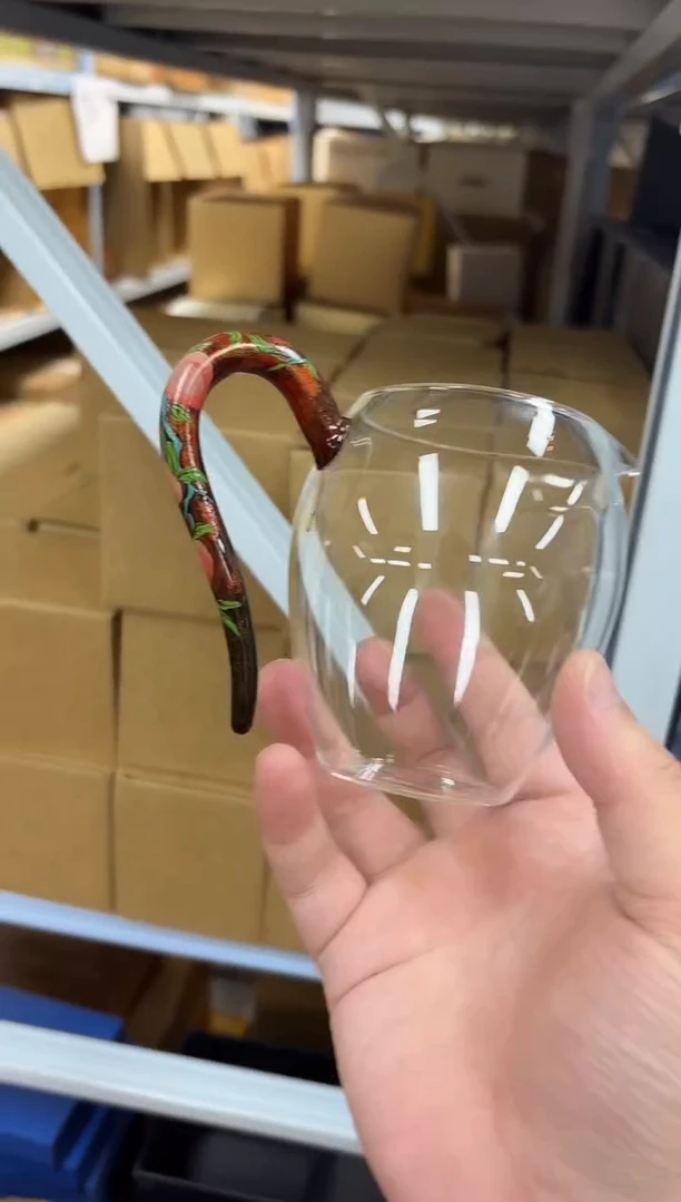 禾器-手绘大漆公杯-寿桃