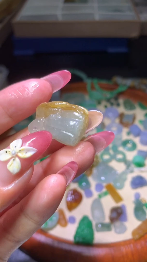 定制翡翠未镶嵌珀**画MXX026726