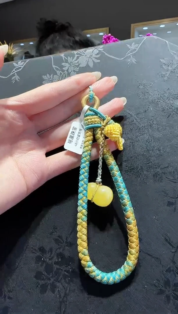 【闪购商品】琥珀裸石未镶嵌蜜蜡葫芦手机链