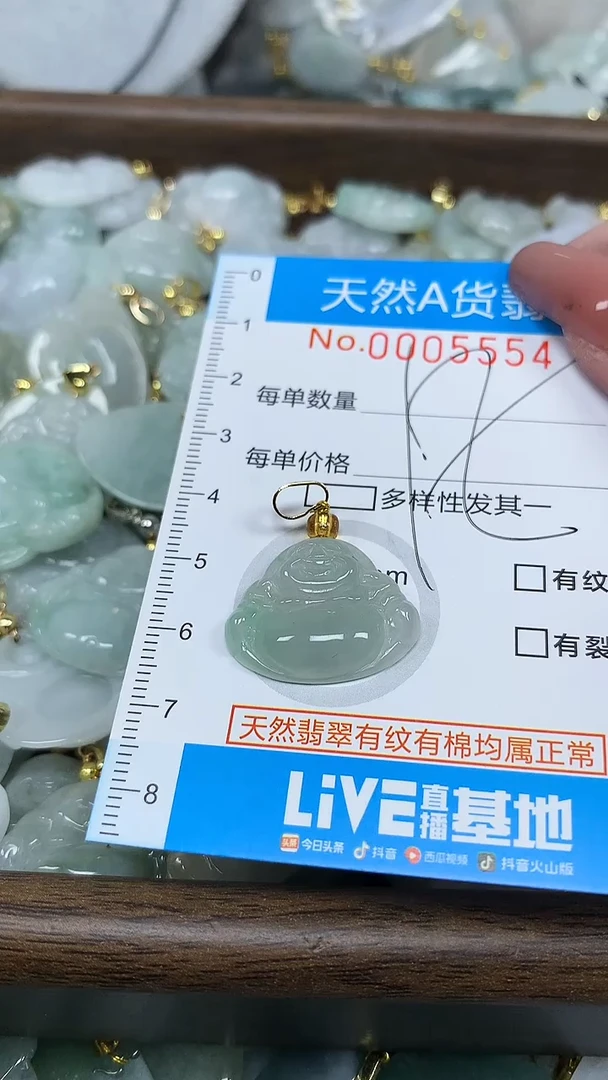 翡翠未镶嵌颈饰净货挂件-5554