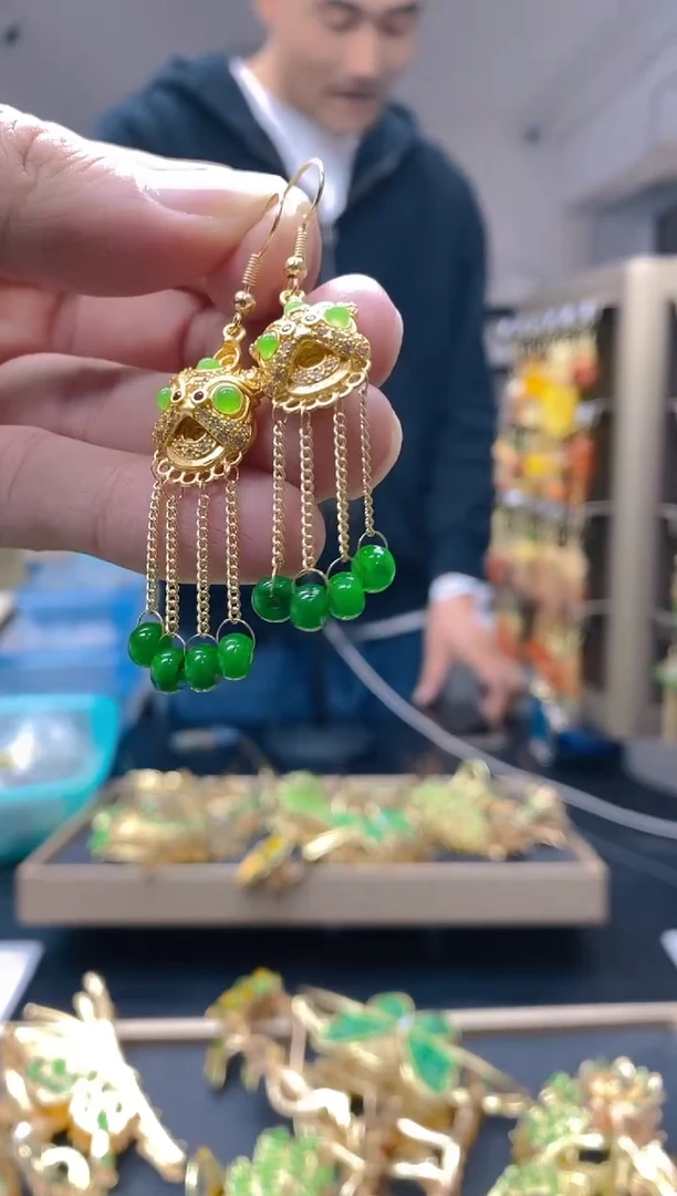 【闪购商品】翡翠耳饰合金158翡翠耳钩