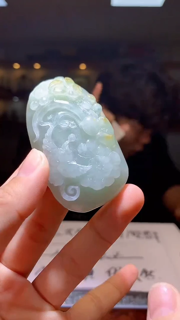 定制翡翠未镶嵌1087hm-毛货挂件23