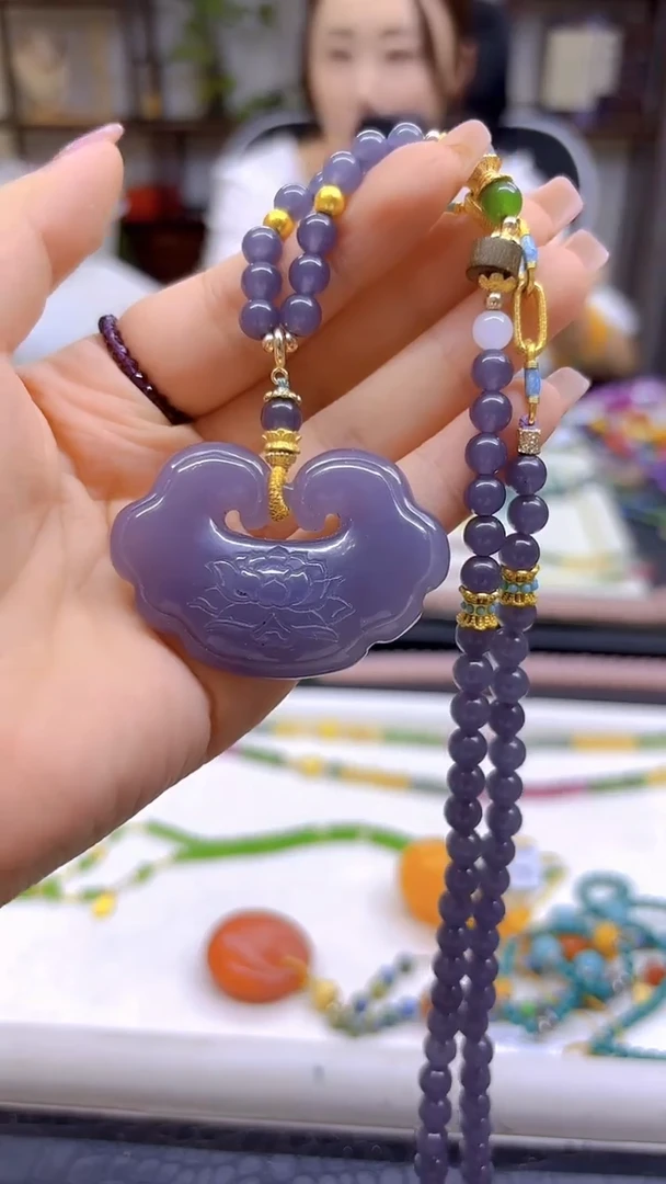 和田玉未镶嵌毛衣链DIY款M606