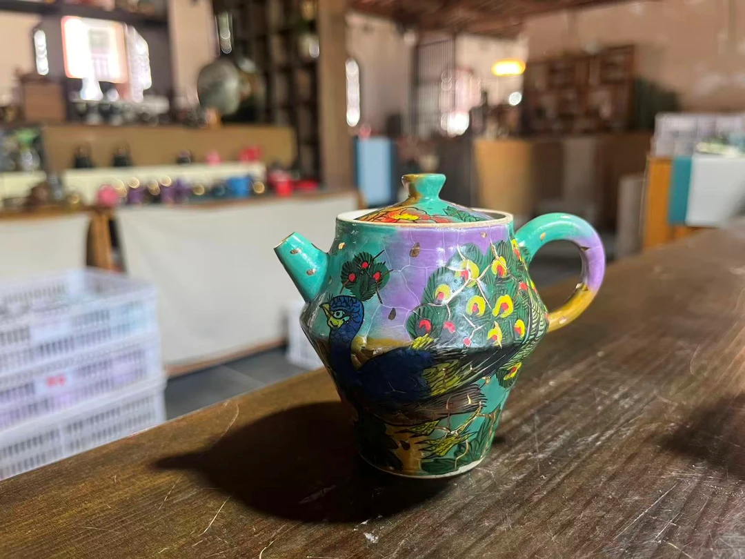 【静姐小院】七宝烧孔雀壶（洞尚0400）