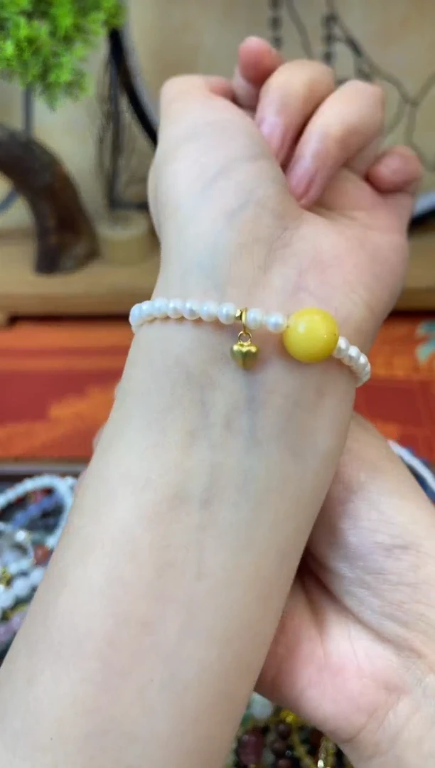 【闪购商品】淡水珍珠手绳银S925镶嵌190