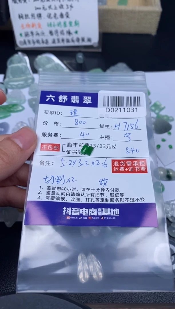 【闪购商品】翡翠吊坠(不含链)未镶嵌D0211031