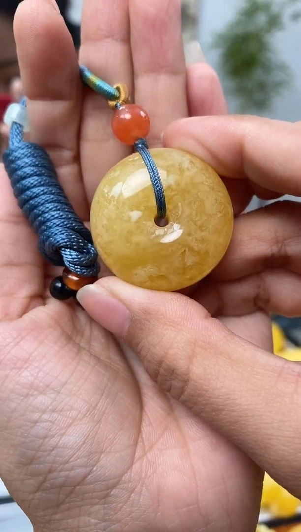 【闪购商品】琥珀裸石未镶嵌天然琥珀蜜蜡平安扣