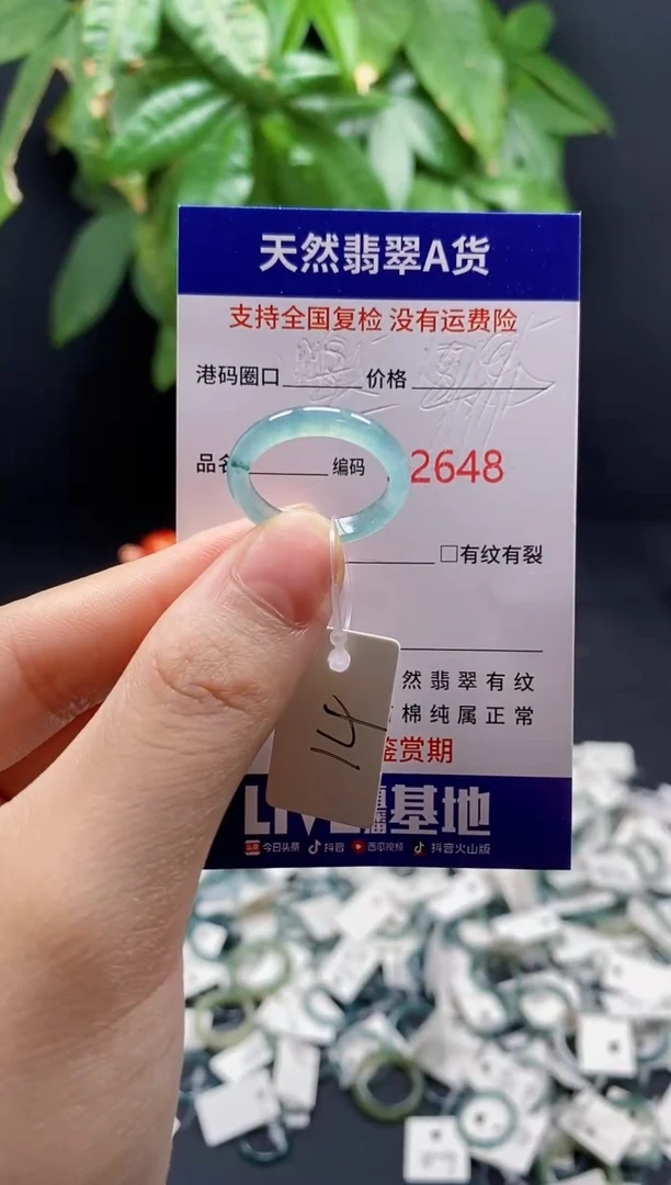 翡翠戒指未镶嵌天然翡翠戒圈2648