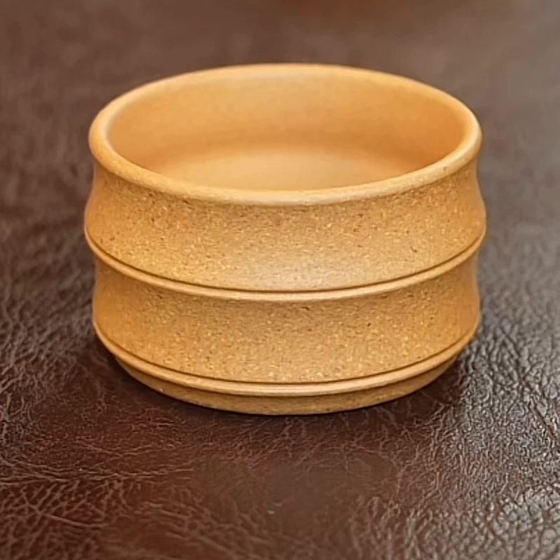 【竹节杯】段泥紫砂茗杯