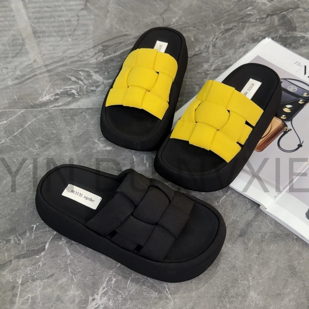 2025年夏季外穿沙滩凉拖鞋时尚百搭高级感休闲编织女款凉鞋20-589